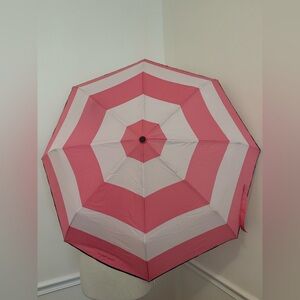 VTG Victoria's Secret Pink, White & Black Umbrella OS